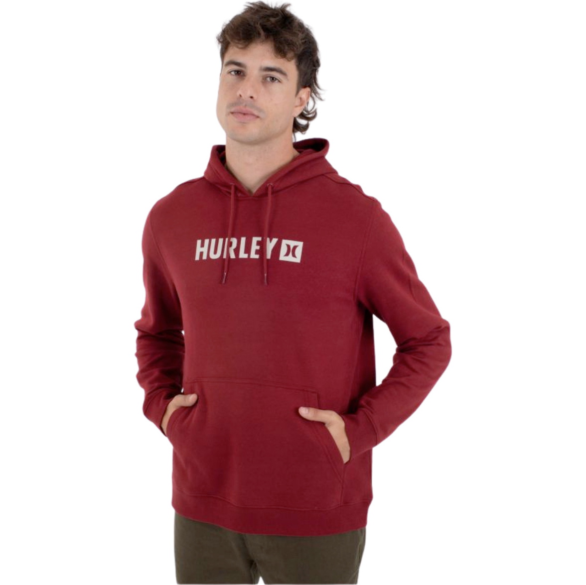 2026 Hurley Mens The Box Fleece Hoodie MFT0011580 - Red